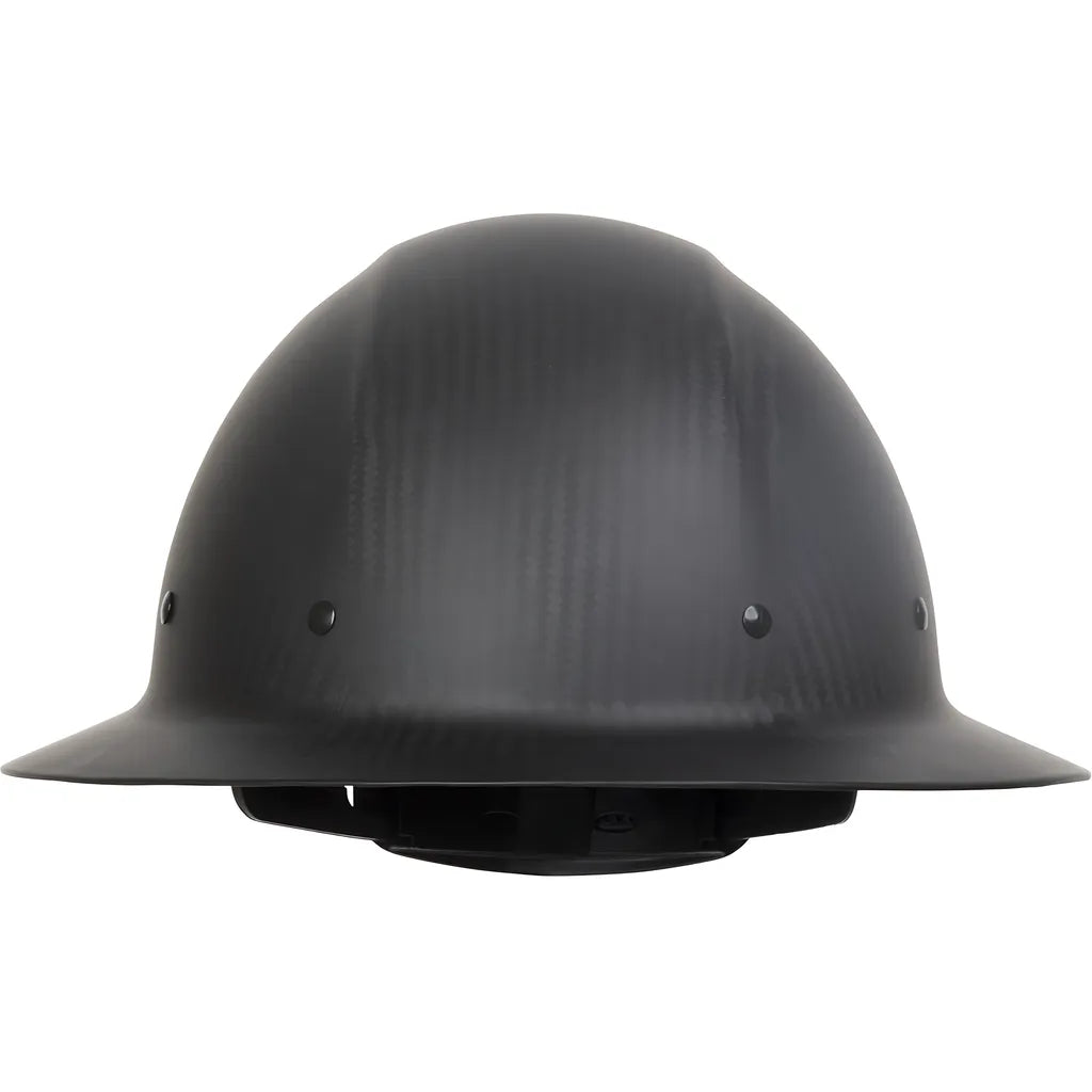 Dynamic 280-Hp1471R-11M Full Brim Smooth Dome Hard Hat With Matte Carbon Fiber Shell, 8-Point Riveted Textile Suspension And Wheel-Ratchet Adjustment 280-HP1471R-11M-12209