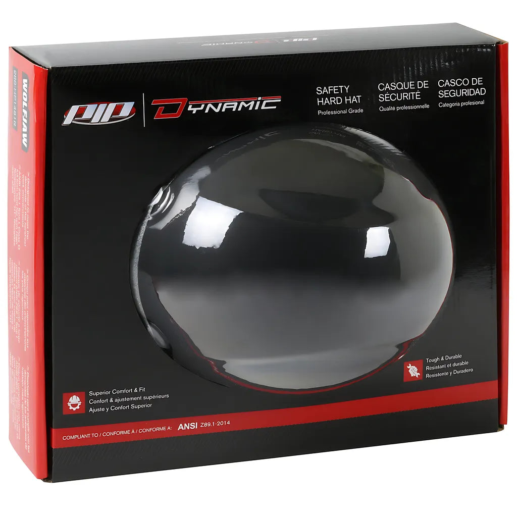 Pip 280-Hp1481R-11 Full Brim Smooth Dome Hard Hat With Fiberglass Resin Shell, 8-Point Riveted Textile Suspension And Wheel-Ratchet Adjustment 280-HP1481R-11-12214