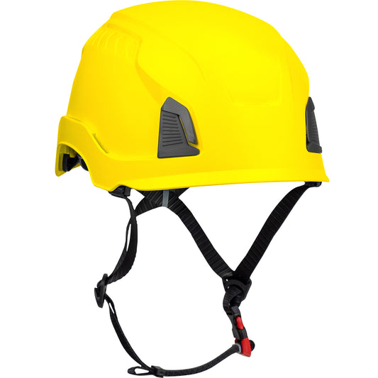 PIP 280-HP1491RM-02 Industrial Climbing Helmet with Mips Technology, ABS Shell, EPS Foam Impact Liner, HDPE Suspension, Wheel Ratchet Adjustment and 4-Point Chin Strap
