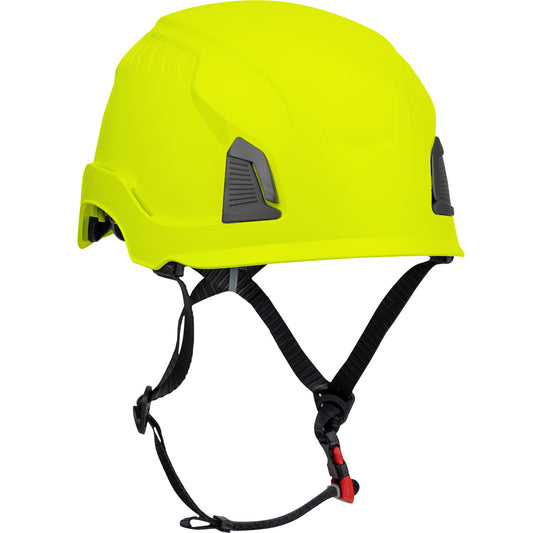 PIP 280-HP1491RM-44 Industrial Climbing Helmet with Mips Technology, ABS Shell, EPS Foam Impact Liner, HDPE Suspension, Wheel Ratchet Adjustment and 4-Point Chin Strap