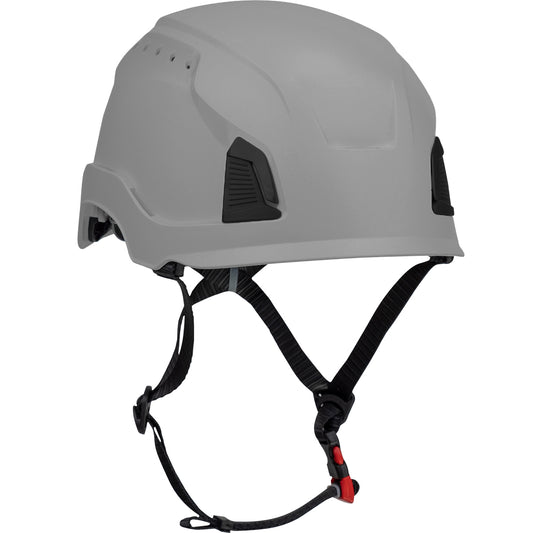 PIP 280-HP1491RVM-09 Vented, Industrial Climbing Helmet with Mips Technology, ABS Shell, EPS Foam Impact Liner, HDPE Suspension, Wheel Ratchet Adjustment and 4-Point Chin Strap