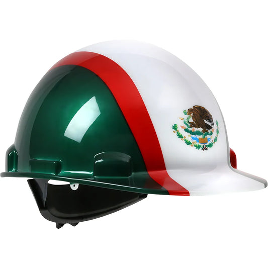 Dynamic 280-Hp341R-Mex Cap Style Smooth Dome Hard Hat With Hdpe Shell, 4-Point Textile Suspension, Graphic Wrap And Wheel-Ratchet Adjustment 280-HP341R-MEX-12394
