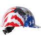 Dynamic 280-Hp341R-Usa Cap Style Smooth Dome Hard Hat With Hdpe Shell, 4-Point Textile Suspension, Graphic Wrap And Wheel-Ratchet Adjustment 280-HP341R-USA-12400
