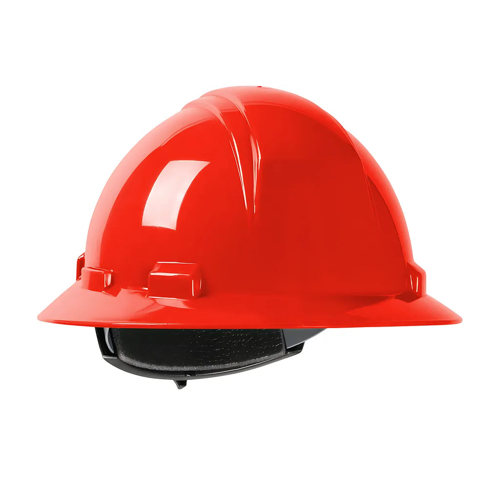 Dynamic 280-Hp641R-15 Full Brim Hard Hat With Hdpe Shell, 4-Point Textile Suspension And Wheel Ratchet Adjustment 280-HP641R-15-12477