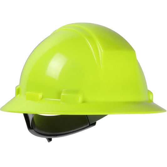 Dynamic 280-Hp641R-44 Full Brim Hard Hat With Hdpe Shell, 4-Point Textile Suspension And Wheel Ratchet Adjustment 280-HP641R-44-12473