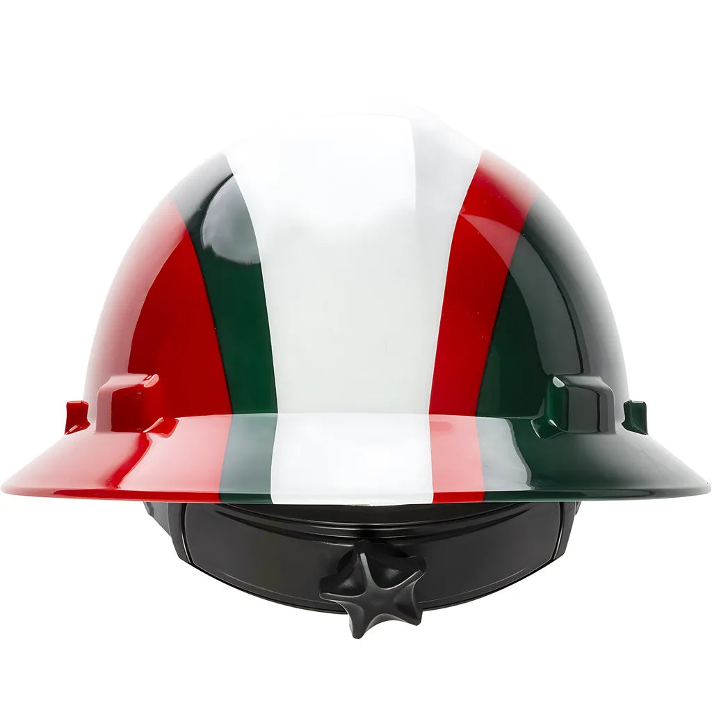 Dynamic 280-Hp641R-Mex Full Brim Hard Hat With Hdpe Shell, 4-Point Textile Suspension Graphic Wrap And Wheel Ratchet Adjustment 280-HP641R-MEX-12488