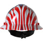 Dynamic 280-Hp641R-Usa Full Brim Hard Hat With Hdpe Shell, 4-Point Textile Suspension Graphic Wrap And Wheel Ratchet Adjustment 280-HP641R-USA-12493