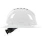 Dynamic 280-Hp641Rv-01 Vented, Full Brim Hard Hat With Hdpe Shell, 4-Point Textile Suspension And Wheel Ratchet Adjustment 280-HP641RV-01-12509