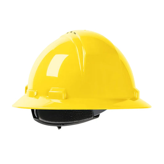 Dynamic 280-Hp641Rv-02 Vented, Full Brim Hard Hat With Hdpe Shell, 4-Point Textile Suspension And Wheel Ratchet Adjustment 280-HP641RV-02-12511