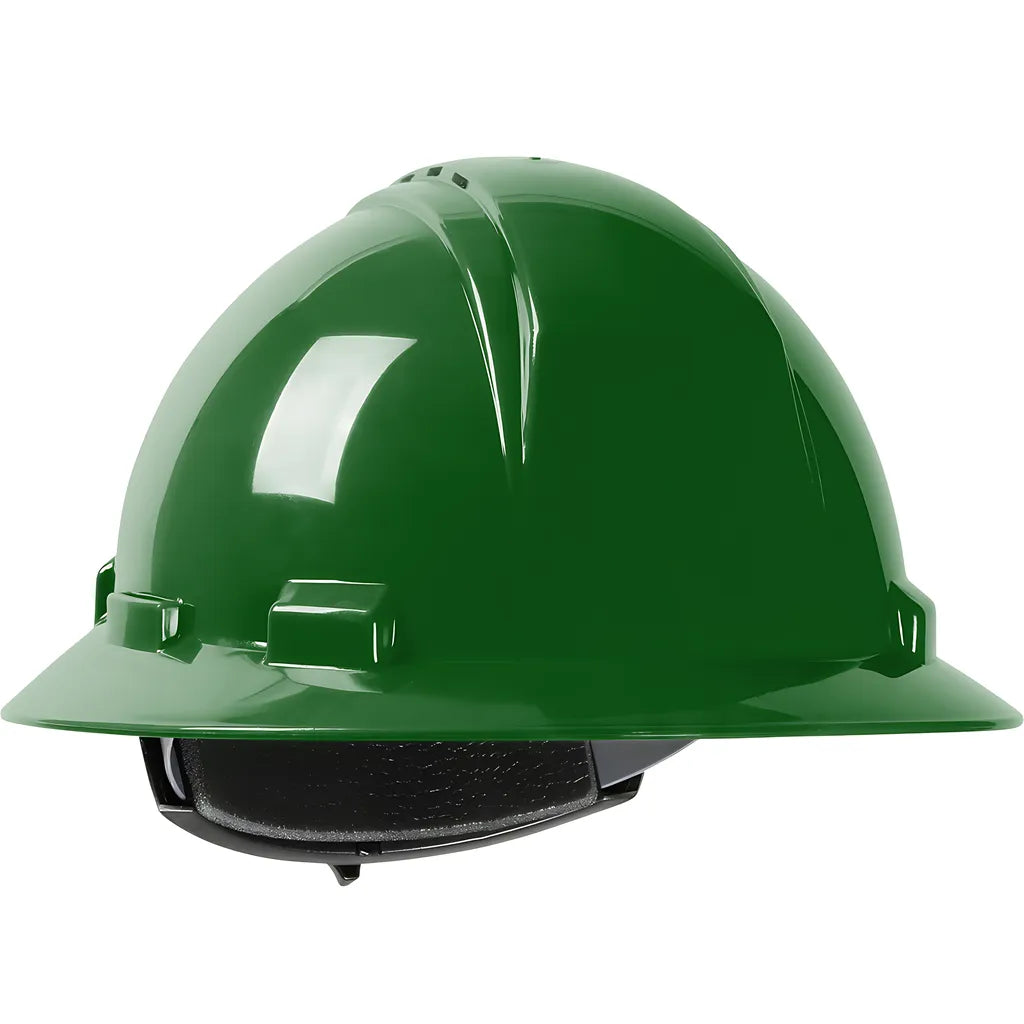 Dynamic 280-Hp641Rv-04 Vented, Full Brim Hard Hat With Hdpe Shell, 4-Point Textile Suspension And Wheel Ratchet Adjustment 280-HP641RV-04-12496