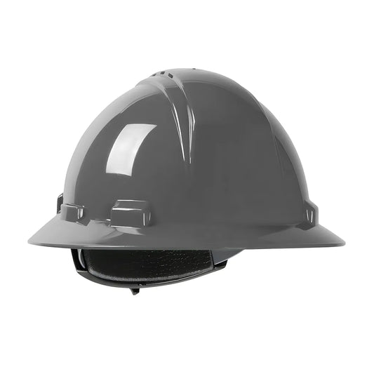 Dynamic 280-Hp641Rv-14 Vented, Full Brim Hard Hat With Hdpe Shell, 4-Point Textile Suspension And Wheel Ratchet Adjustment 280-HP641RV-14-12497