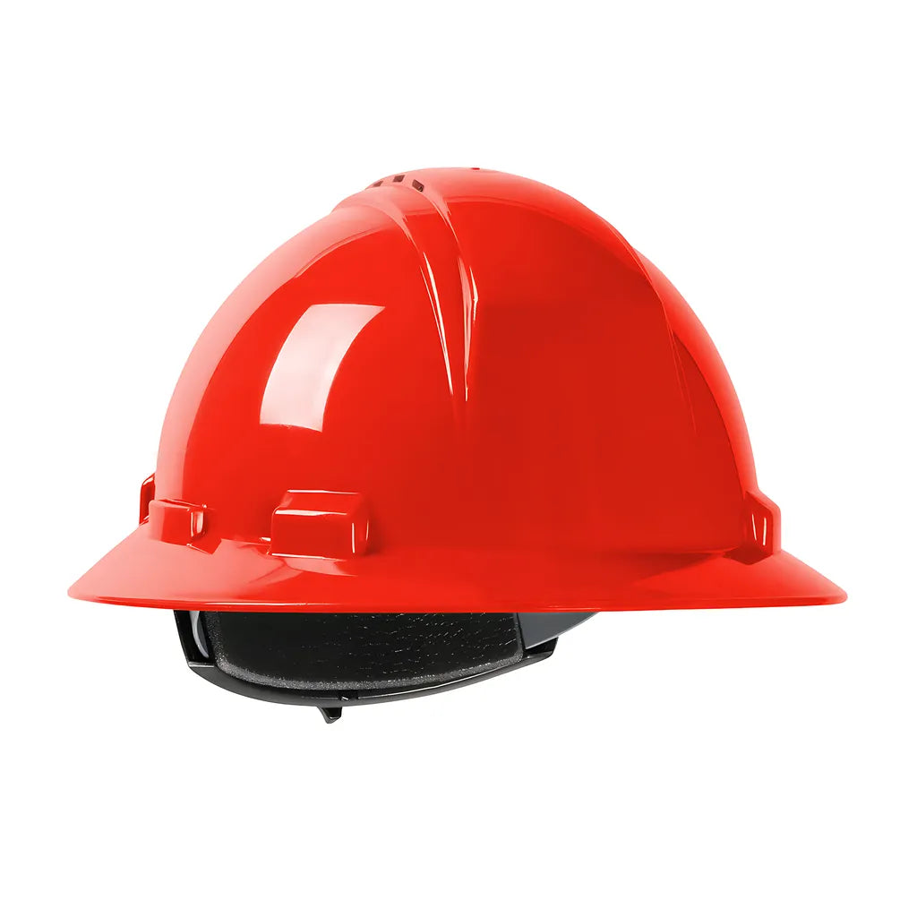 Dynamic 280-Hp641Rv-15 Vented, Full Brim Hard Hat With Hdpe Shell, 4-Point Textile Suspension And Wheel Ratchet Adjustment 280-HP641RV-15-12503