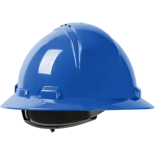 Dynamic 280-Hp641Rv-17 Vented, Full Brim Hard Hat With Hdpe Shell, 4-Point Textile Suspension And Wheel Ratchet Adjustment 280-HP641RV-17-12505