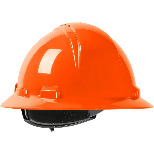 Dynamic 280-Hp641Rv-31 Vented, Full Brim Hard Hat With Hdpe Shell, 4-Point Textile Suspension And Wheel Ratchet Adjustment 280-HP641RV-31-12498