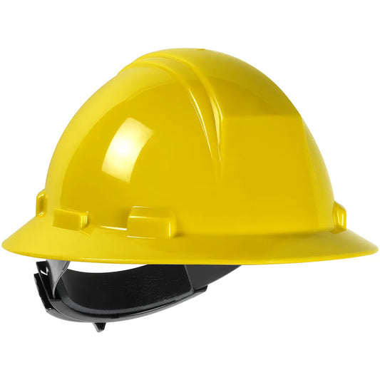 Dynamic 280-Hp642R-02 Type Ii Full Brim Hard Hat With Hdpe Shell, 4-Point Textile Suspension And Wheel Ratchet Adjustment 280-HP642R-02-12530