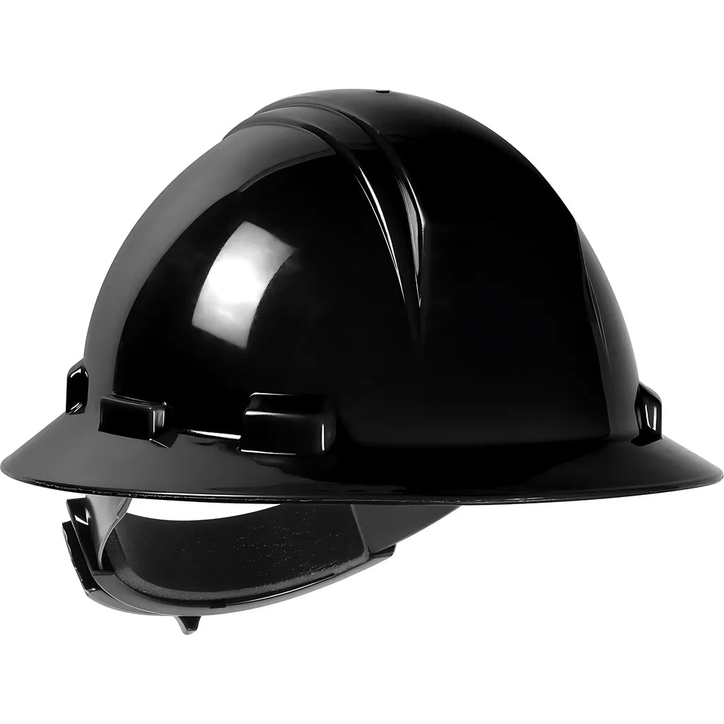 Dynamic 280-Hp642R-11 Type Ii Full Brim Hard Hat With Hdpe Shell, 4-Point Textile Suspension And Wheel Ratchet Adjustment 280-HP642R-11-12513