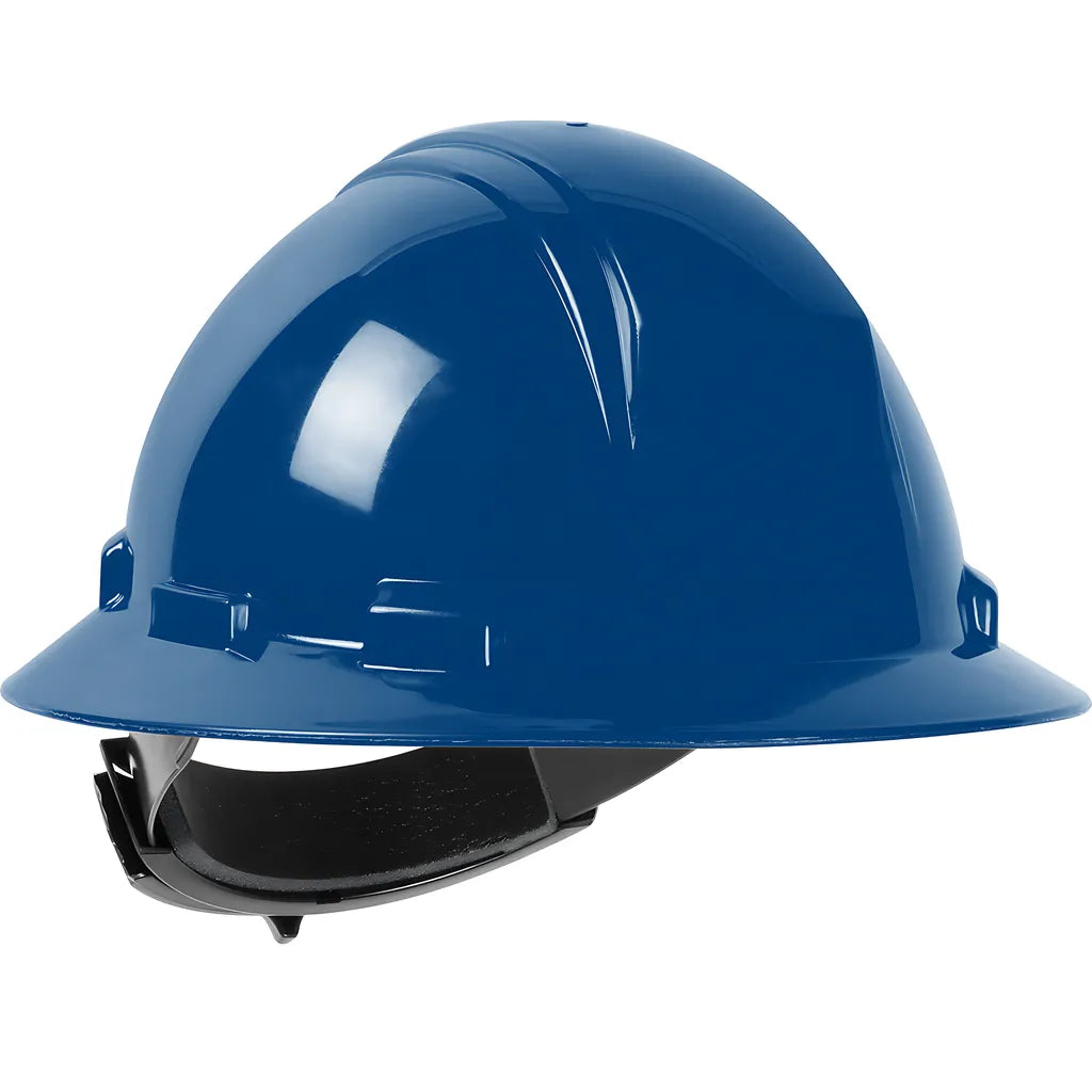 Dynamic 280-Hp642R-17 Type Ii Full Brim Hard Hat With Hdpe Shell, 4-Point Textile Suspension And Wheel Ratchet Adjustment 280-HP642R-17-12523