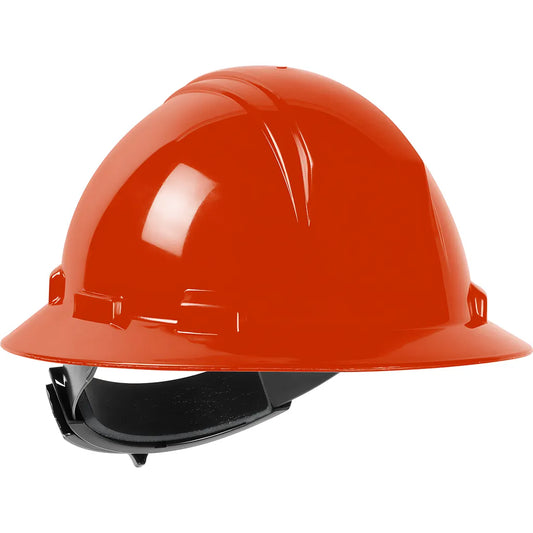 Dynamic 280-Hp642R-31 Type Ii Full Brim Hard Hat With Hdpe Shell, 4-Point Textile Suspension And Wheel Ratchet Adjustment 280-HP642R-31-12516