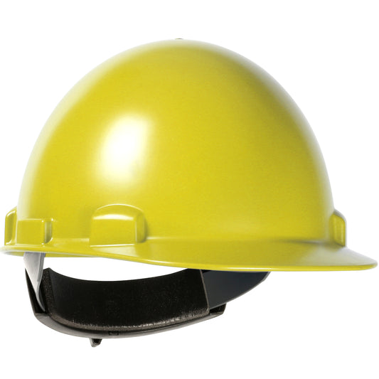 Dynamic 280-HP841R-02 Cap Style Smooth Dome Hard Hat with ABS/Polycarbonate Shell, 4-Point Textile Suspension and Wheel-Ratchet Adjustment