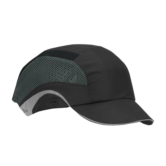 JSP 282-AES150-11 Lightweight Baseball Style Bump Cap with HDPE Protective Liner and Adjustable Back - Short Brim