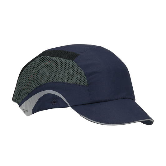 JSP 282-AES150-21 Lightweight Baseball Style Bump Cap with HDPE Protective Liner and Adjustable Back - Short Brim