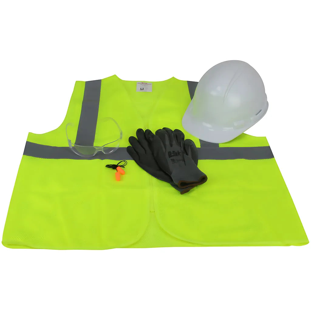 Pip 289-Gtw-Hp241-L/Xl Pre-Packed Ppe Kit, Hp241 Hat, Safety Eyewear, Earplugs, Gloves And Vest 289-GTW-HP241-LXL-12731