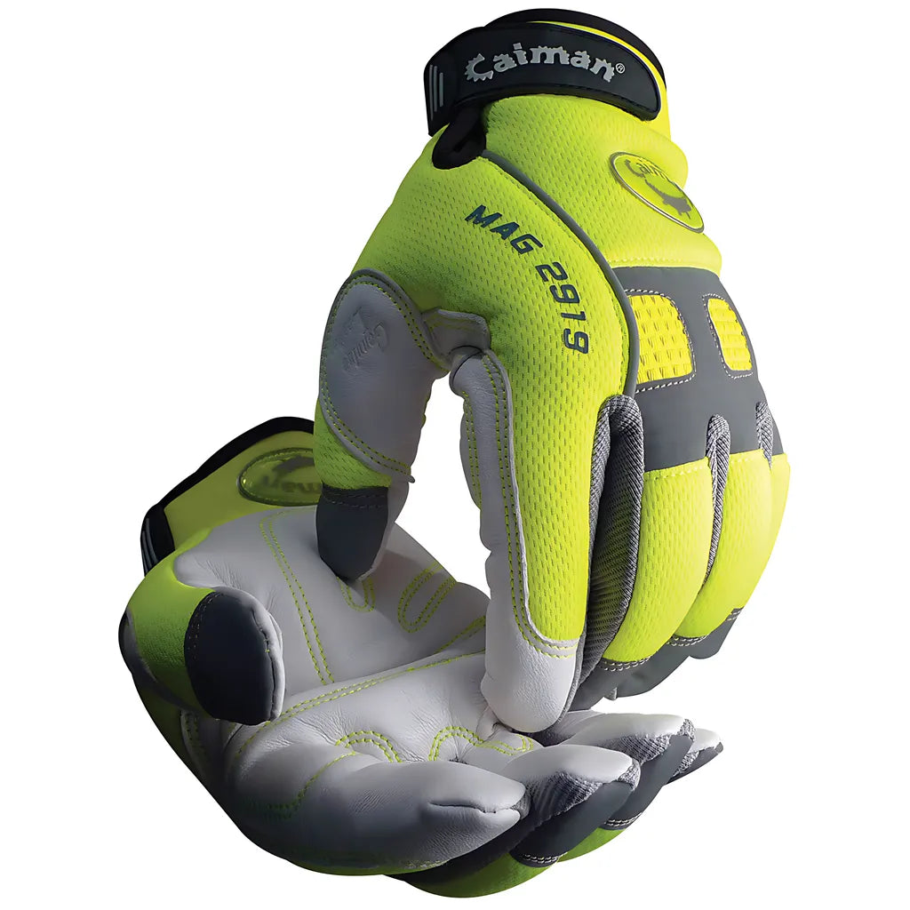 Caiman 2919-3 Multi-Activity Glove With Goat Grain Padded Palm And Hi-Vis Airmesh Back - Heatrac Iii Insulation 2919-3-12807