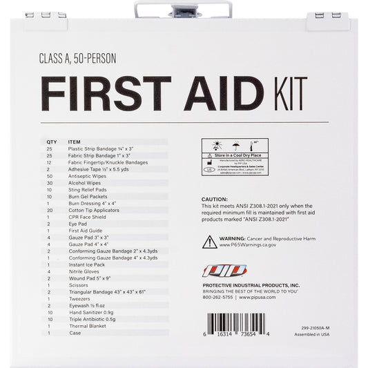 PIP 299-21050A-RP ANSI Class A Waterproof First Aid Kit - 50 Person