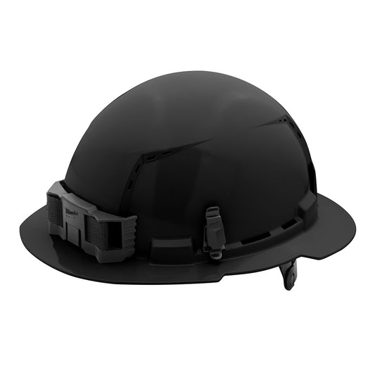 Black Full Brim Vented Hard Hat w/6pt Ratcheting Suspension - Type 1, Class C