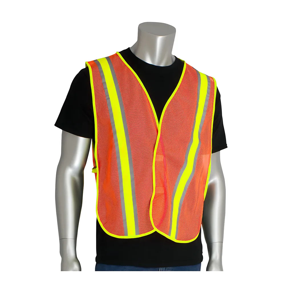 Pip 300-0900Or Non-Ansi Two-Tone Mesh Safety Vest 300-0900OR-13018