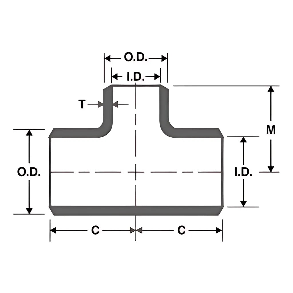 6" x 5" x 4" Reducing Tee