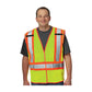 Pip 302-0211-Ly/S Ansi Type R Class 2 And Can/Csa Z96 Two-Tone X-Back Breakaway Mesh Vest 302-0211-LYS-13399