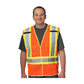 Pip 302-0211-Or/S Ansi Type R Class 2 And Can/Csa Z96 Two-Tone X-Back Breakaway Mesh Vest 302-0211-ORS-13363