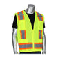 Pip 302-0500M-Ly/4X Ansi Type R Class 2 Two-Tone Eleven Pocket Mesh Surveyors Vest 302-0500M-LY4X-13569