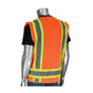 Pip 302-0500M-Or/3X Ansi Type R Class 2 Two-Tone Eleven Pocket Mesh Surveyors Vest 302-0500M-OR3X-13536
