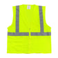 Pip 302-0702Z-Ly/M Ansi Type R Class 2 Two Pocket Zipper Mesh Vest 302-0702Z-LYM-13892