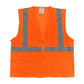 Pip 302-0702Z-Or/L Ansi Type R Class 2 Two Pocket Zipper Mesh Vest 302-0702Z-ORL-13868