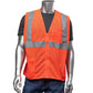 Pip 302-0702Z-Rd/L Ansi Type R Class 2 Two Pocket Zipper Mesh Vest 302-0702Z-RDL-13881