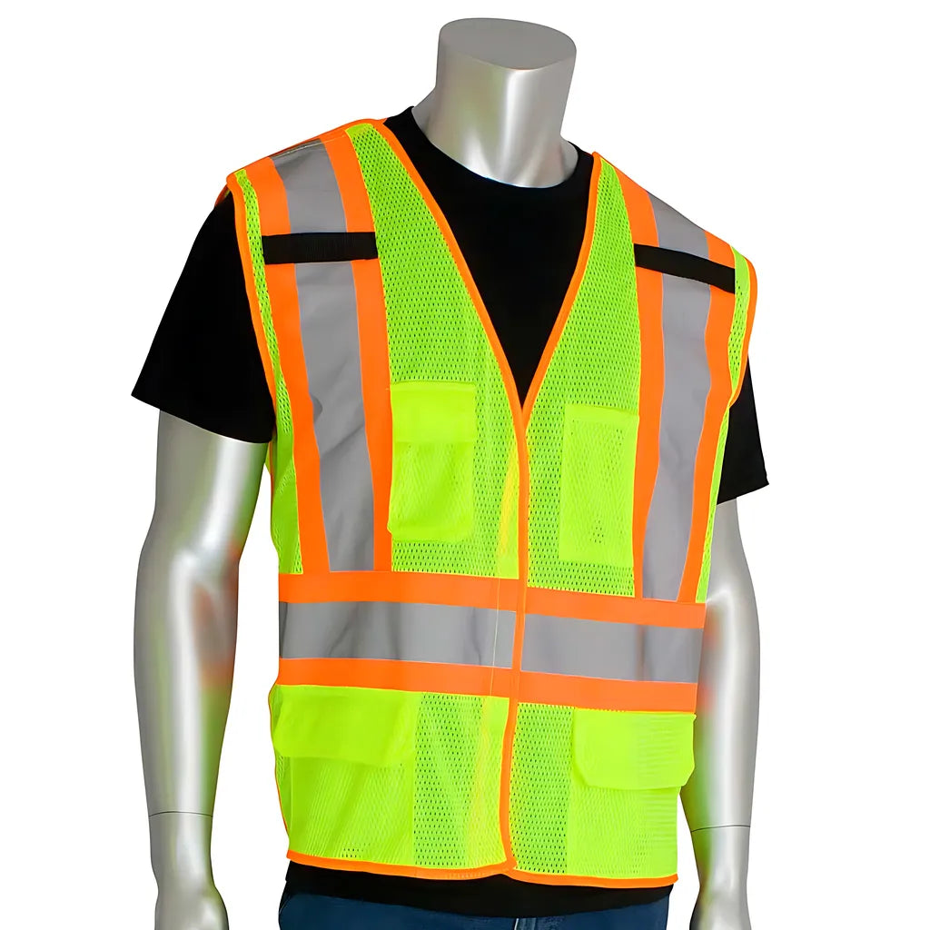 Hi-Viz Lime Yellow Safety Vest 302-0702z-3