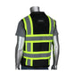Pip 302-0800D-Bk/3X Ansi Type O Class 1 Black Two-Tone Eleven Pocket Tech-Ready Mesh Surveyors Vest 302-0800D-BK3X-13984