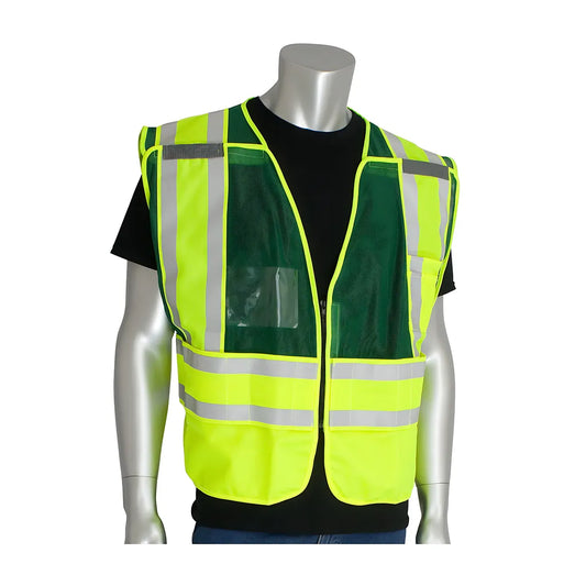 Pip 302-Psv-Grn-2X/5X Ansi Type P Class 2 Incident Command Safety Vest 302-PSV-GRN-2X5X-14413