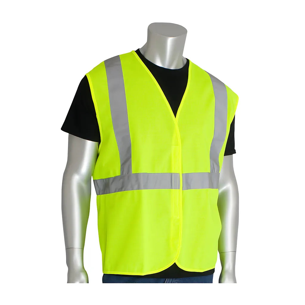Pip 302-Wcengly-5X Ansi Type R Class 2 Value Hook & Loop Solid Vest 302-WCENGLY-5X-14513