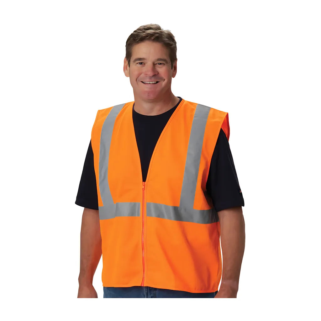 Pip 302-Wcengzor-2X Ansi Type R Class 2 Value Zipper Solid Vest 302-WCENGZOR-2X-14524