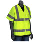 Pip 303-0313-Ly/L Ansi Type R Class 3 Women'S Contoured Vest With Solid Front, Mesh Back And Adjustable Waist 303-0313-LYL-14569