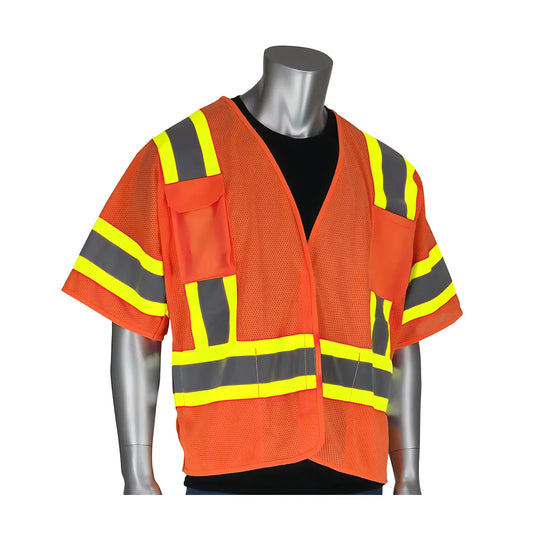 Pip 303-5Pmtt-Or/S Ansi Type R Class 3 Two-Tone Breakaway Vest 303-5PMTT-ORS-14693