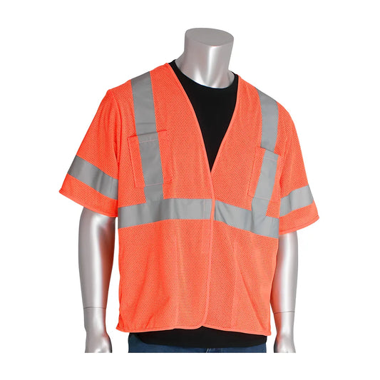 Pip 303-Hsveor-Xl Ansi Type R Class 3 Value Four Pocket Mesh Vest 303-HSVEOR-XL-14729