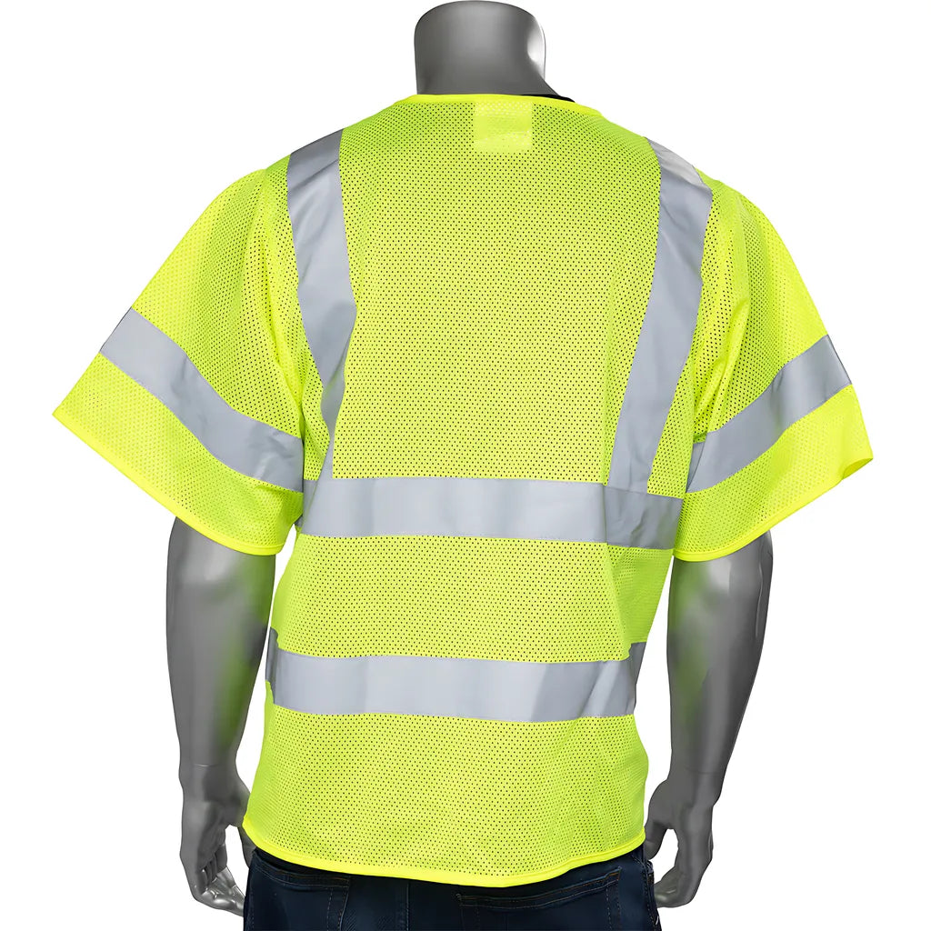 Pip 303-V100Ly-2X/3X Ansi Type R Class 3 Dual Sized Value Zipper Mesh Vest 303-V100LY-2X3X-14851
