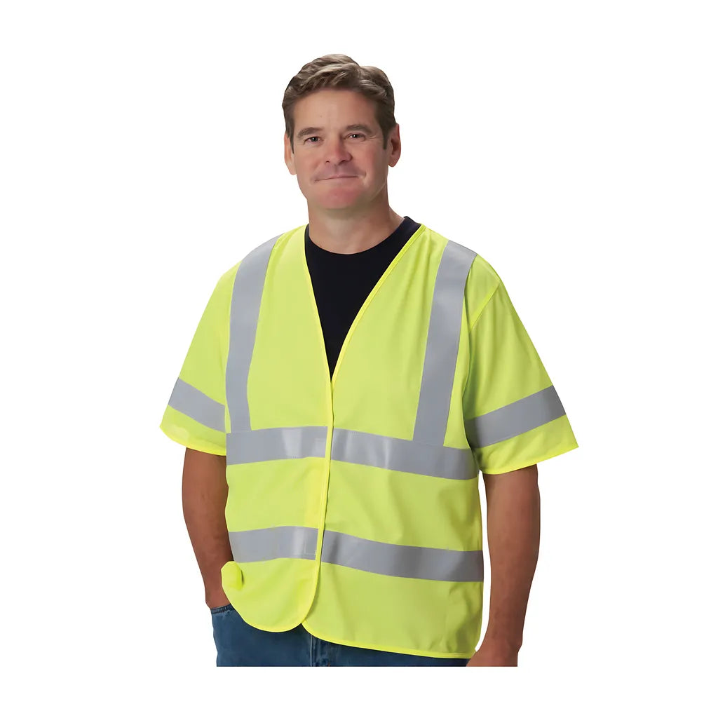 Pip 305-Hssvfrly-S/M Ansi Type R Class 3 Fr Treated Solid Vest 305-HSSVFRLY-SM-14943