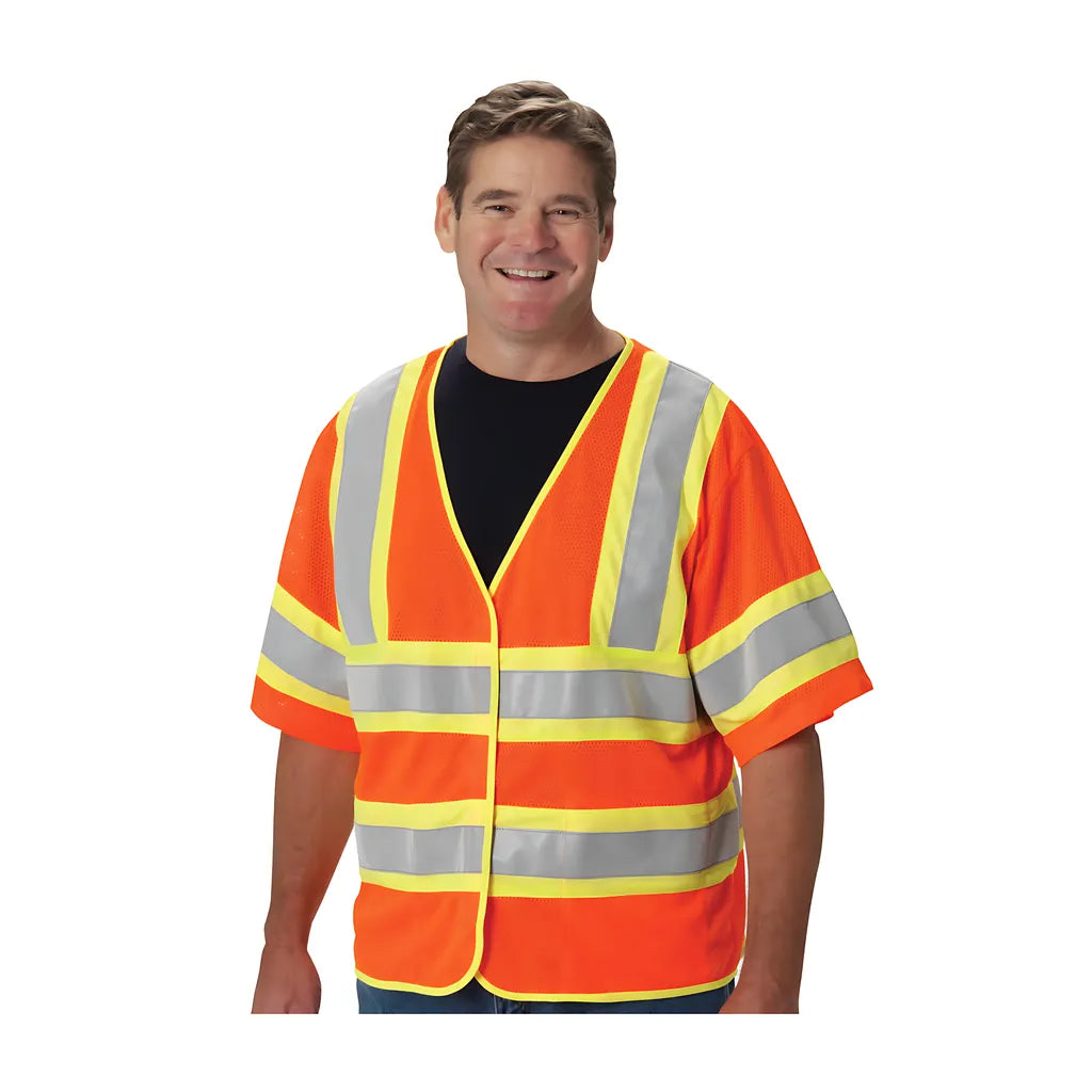 Pip 305-Hsvpfror-2X/3X Ansi Type R Class 3 Fr Treated Two-Tone Mesh Vest 305-HSVPFROR-2X3X-14948
