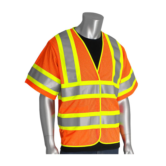 Pip 305-Hsvpfror-4X/5X Ansi Type R Class 3 Fr Treated Two-Tone Mesh Vest 305-HSVPFROR-4X5X-14949